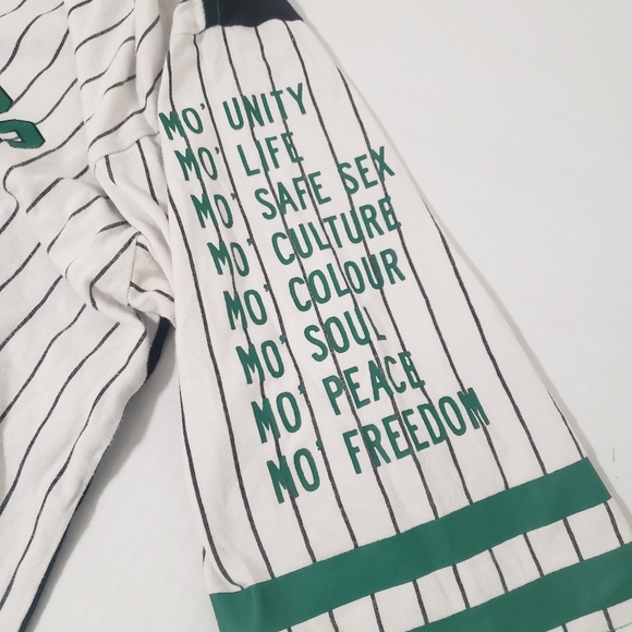 Cross Colours VINTAGE y2k short sleeve t-shirt Men's large white black green - Picture 4 of 11